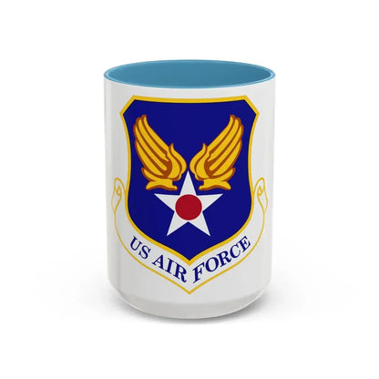 Headquarters United States Air Force (U.S. Air Force) Accent Coffee Mug 15oz Light Blue - Go Mug Yourself