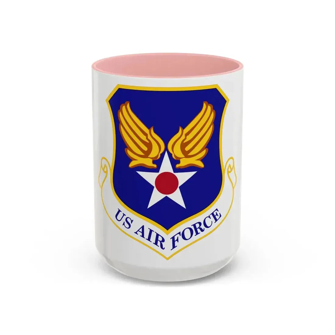 Headquarters United States Air Force (U.S. Air Force) Accent Coffee Mug 15oz Pink - Go Mug Yourself