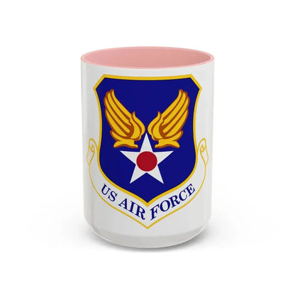 Headquarters United States Air Force (U.S. Air Force) Accent Coffee Mug 15oz Pink - Go Mug Yourself
