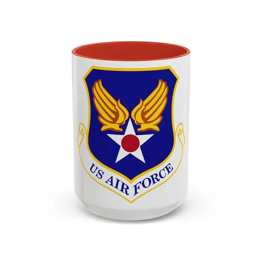 Headquarters United States Air Force (U.S. Air Force) Accent Coffee Mug 15oz Red - Go Mug Yourself