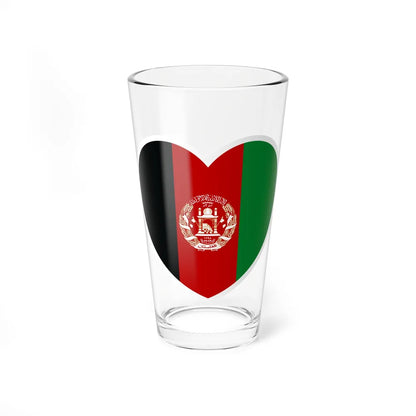 Heart Flag of Afghanistan 2004-2013 - Pint Glass 16oz-16oz-Go Mug Yourself