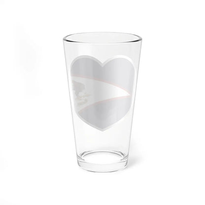 Heart Flag of American Samoa - Pint Glass 16oz-Go Mug Yourself