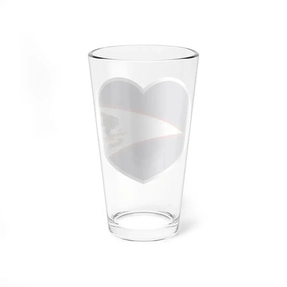 Heart Flag of American Samoa - Pint Glass 16oz - Go Mug Yourself