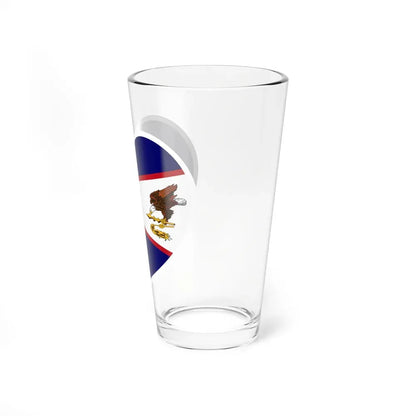 Heart Flag of American Samoa - Pint Glass 16oz - Go Mug Yourself