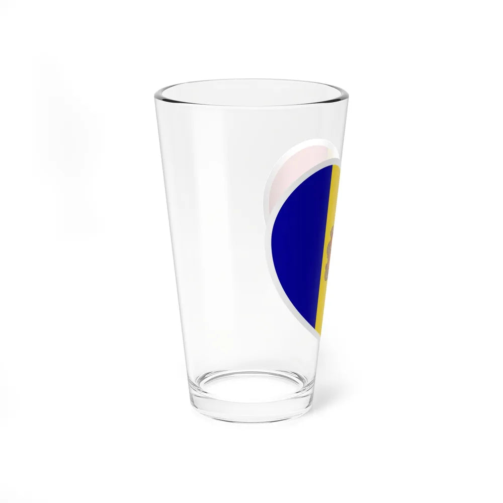 Heart Flag of Andorra - Pint Glass 16oz-Go Mug Yourself