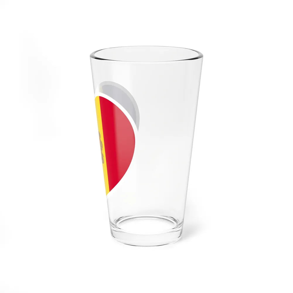 Heart Flag of Andorra - Pint Glass 16oz-Go Mug Yourself