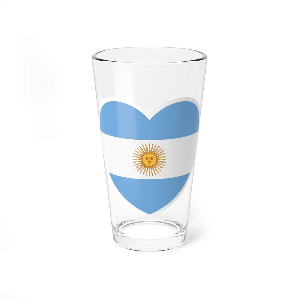 Heart Flag of Argentina 1861-2010 - Pint Glass 16oz-16oz-Go Mug Yourself