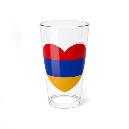 Heart Flag of Armenia - Pint Glass 16oz-16oz-Go Mug Yourself