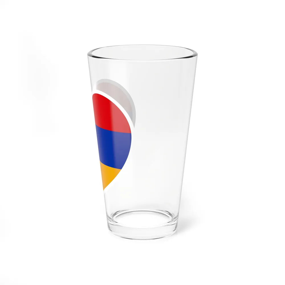 Heart Flag of Armenia - Pint Glass 16oz-Go Mug Yourself