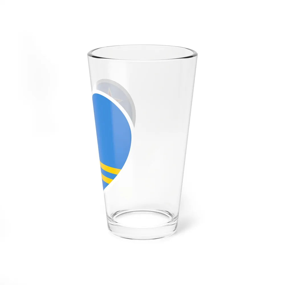 Heart Flag of Aruba - Pint Glass 16oz-Go Mug Yourself