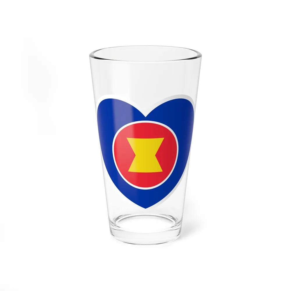 Heart Flag of ASEAN - Pint Glass 16oz-16oz-Go Mug Yourself