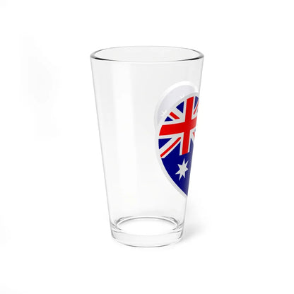 Heart Flag of Australia - Pint Glass 16oz-Go Mug Yourself