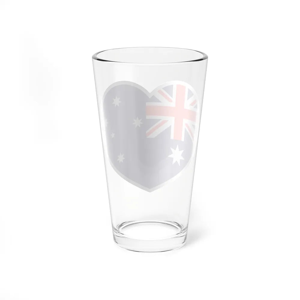 Heart Flag of Australia - Pint Glass 16oz-Go Mug Yourself