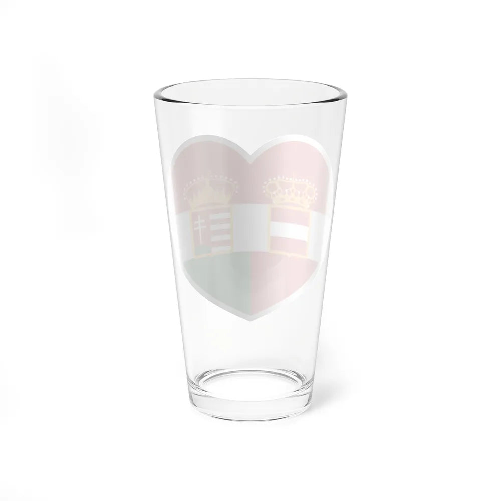 Heart Flag of Austria-Hungary - Pint Glass 16oz-Go Mug Yourself