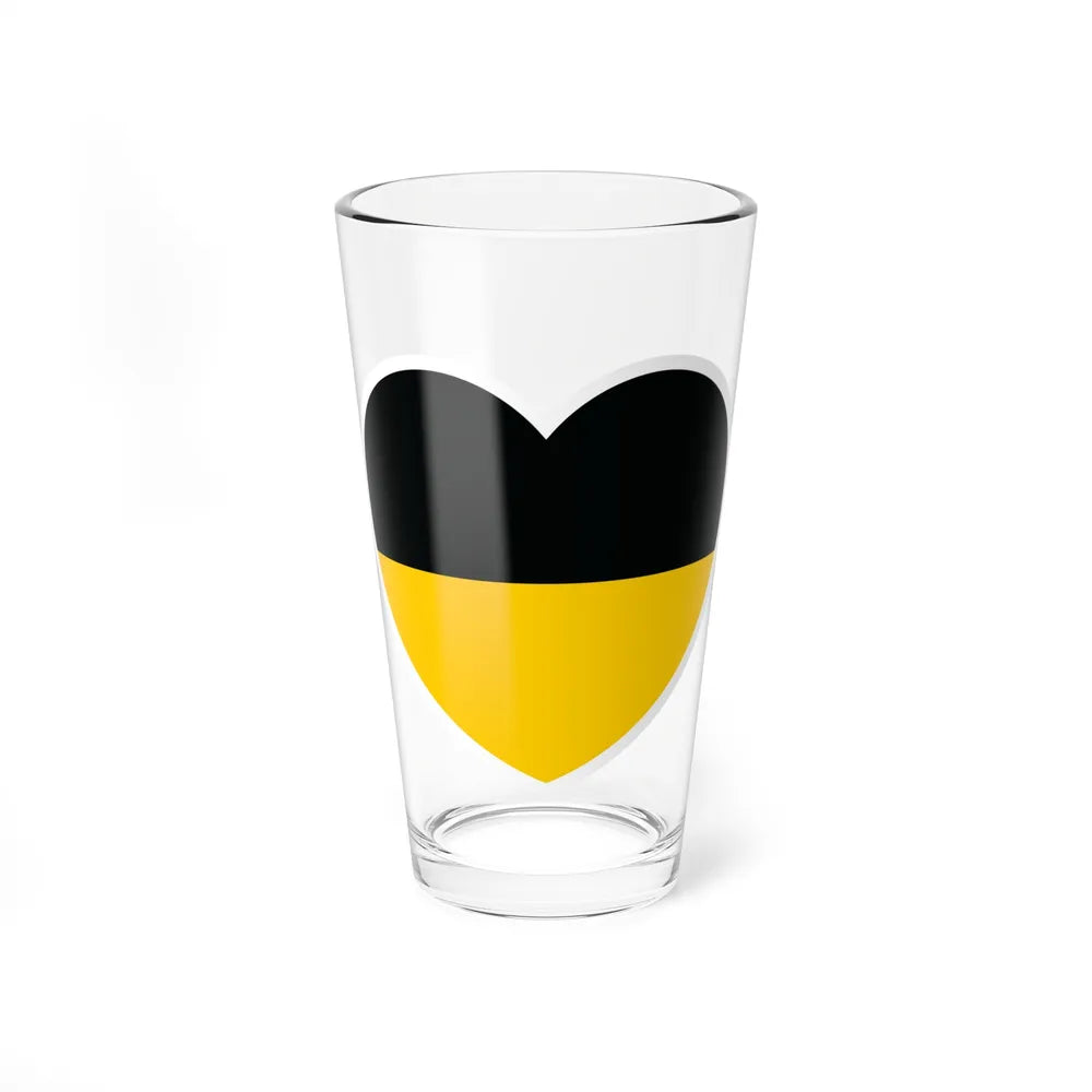 Heart Flag of Austrian Empire - Pint Glass 16oz-16oz-Go Mug Yourself