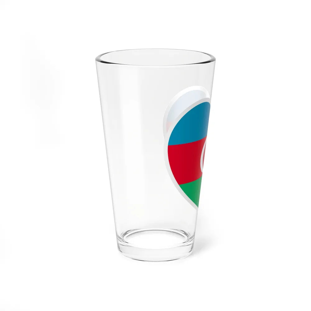 Heart Flag of Azerbaijan 1991-2013 - Pint Glass 16oz-Go Mug Yourself