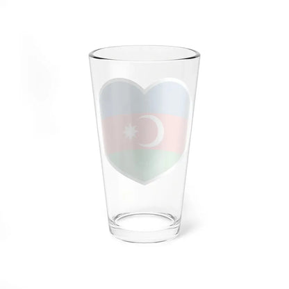 Heart Flag of Azerbaijan 1991-2013 - Pint Glass 16oz - Go Mug Yourself