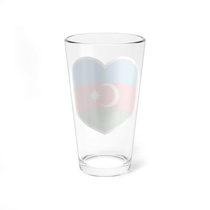 Heart Flag of Azerbaijan - Pint Glass 16oz-Go Mug Yourself