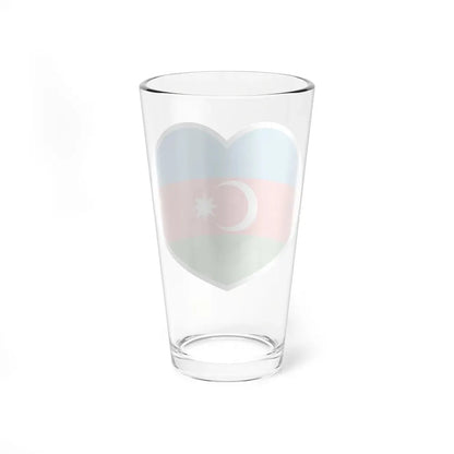 Heart Flag of Azerbaijan - Pint Glass 16oz - Go Mug Yourself