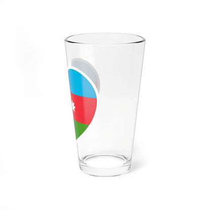 Heart Flag of Azerbaijan - Pint Glass 16oz-Go Mug Yourself