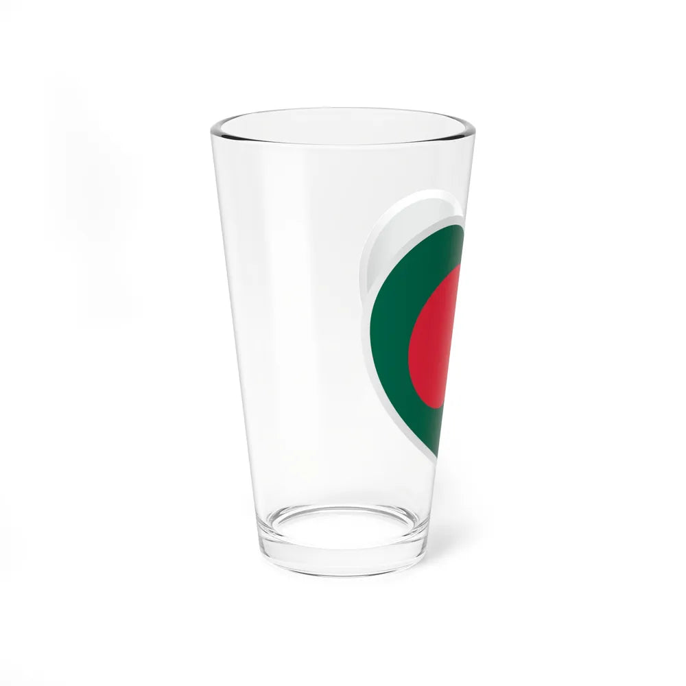 Heart Flag of Bangladesh - Pint Glass 16oz-Go Mug Yourself