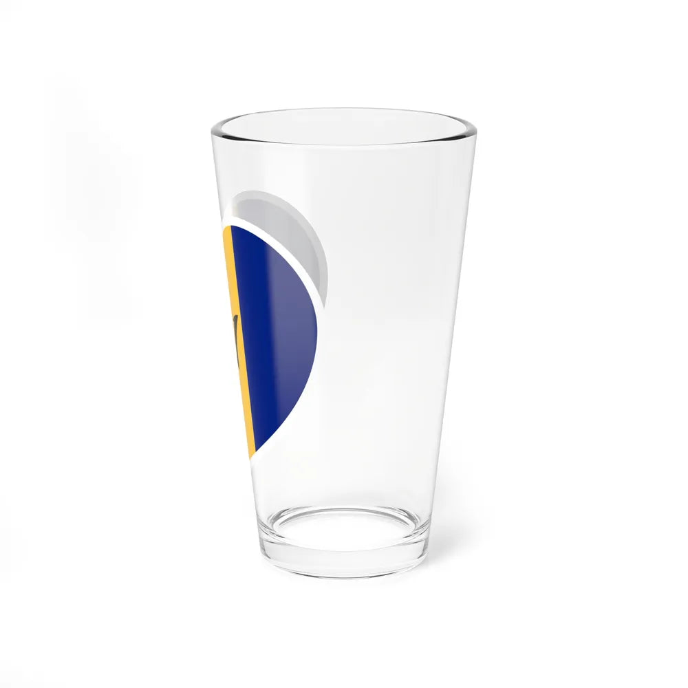 Heart Flag of Barbados - Pint Glass 16oz-Go Mug Yourself