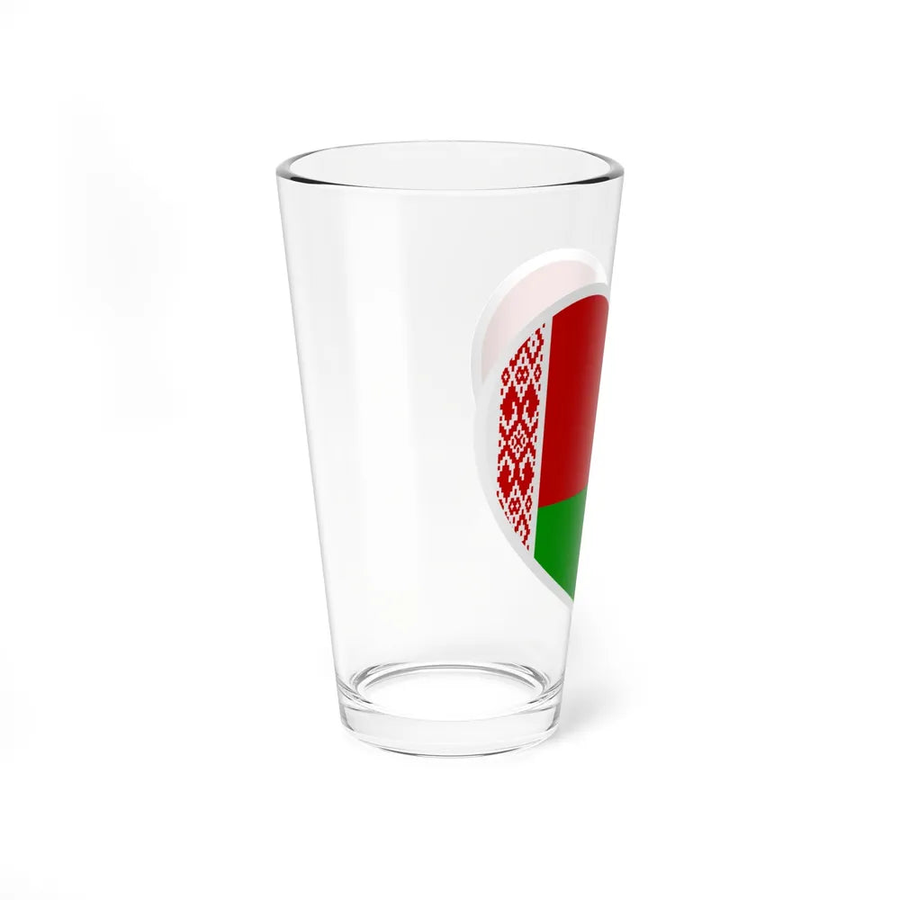 Heart Flag of Belarus 1995-2012 - Pint Glass 16oz-Go Mug Yourself