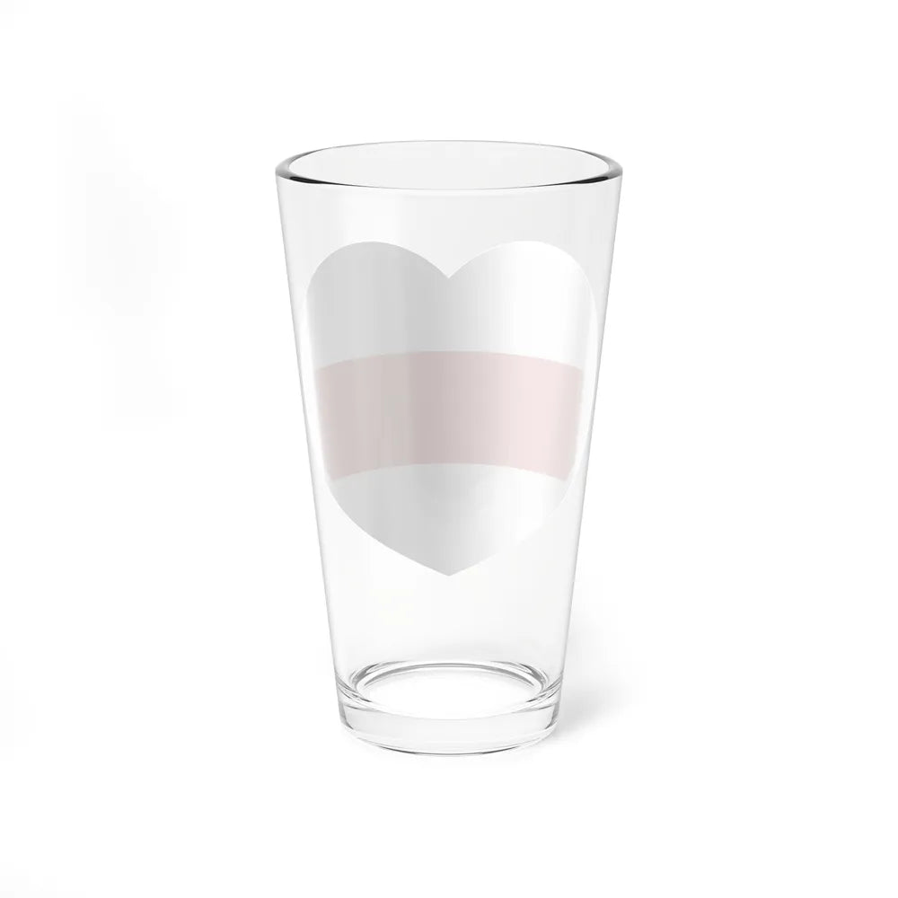 Heart Flag of Belarus White-red-white - Pint Glass 16oz-Go Mug Yourself