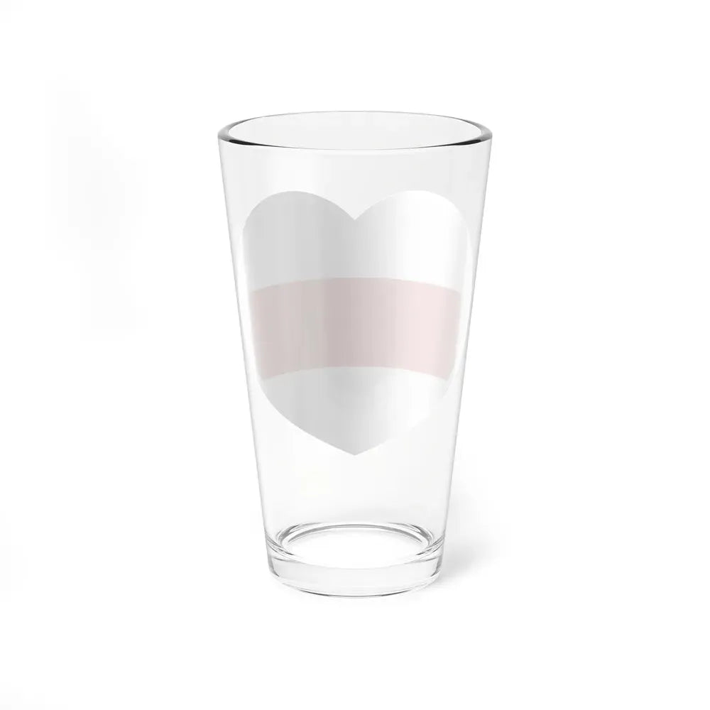 Heart Flag of Belarus White-red-white - Pint Glass 16oz - Go Mug Yourself