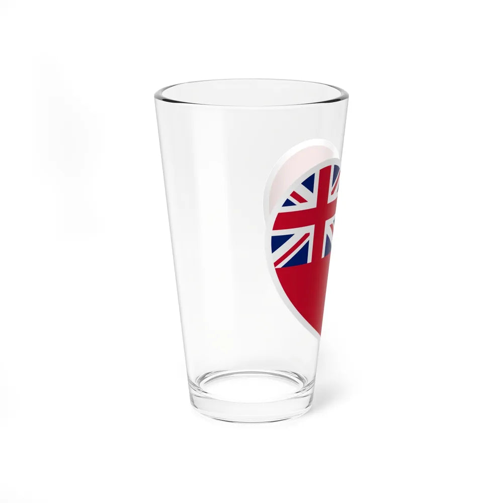 Heart Flag of Bermuda - Pint Glass 16oz-Go Mug Yourself