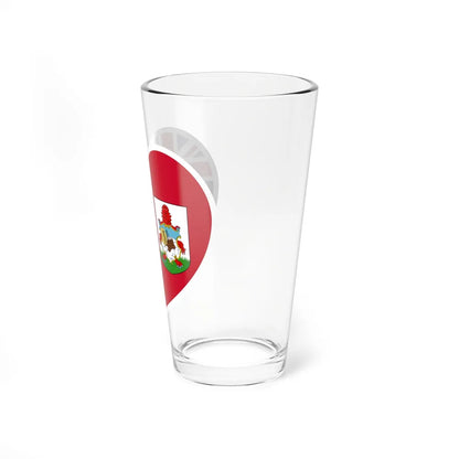 Heart Flag of Bermuda - Pint Glass 16oz-Go Mug Yourself