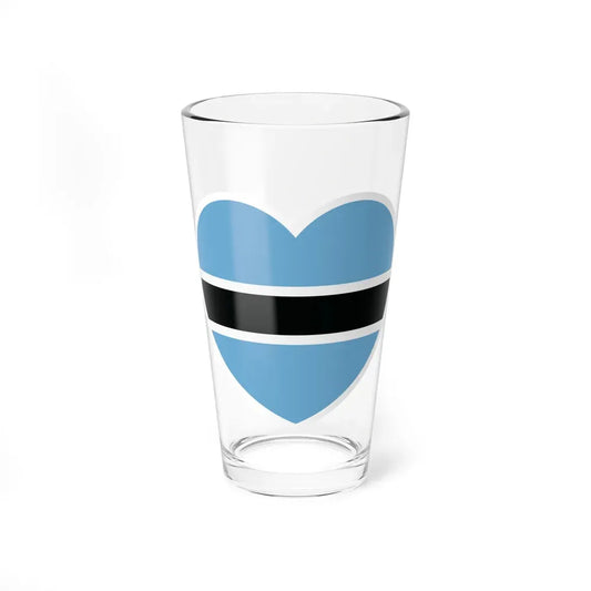 Heart Flag of Botswana - Pint Glass 16oz 16oz - Go Mug Yourself