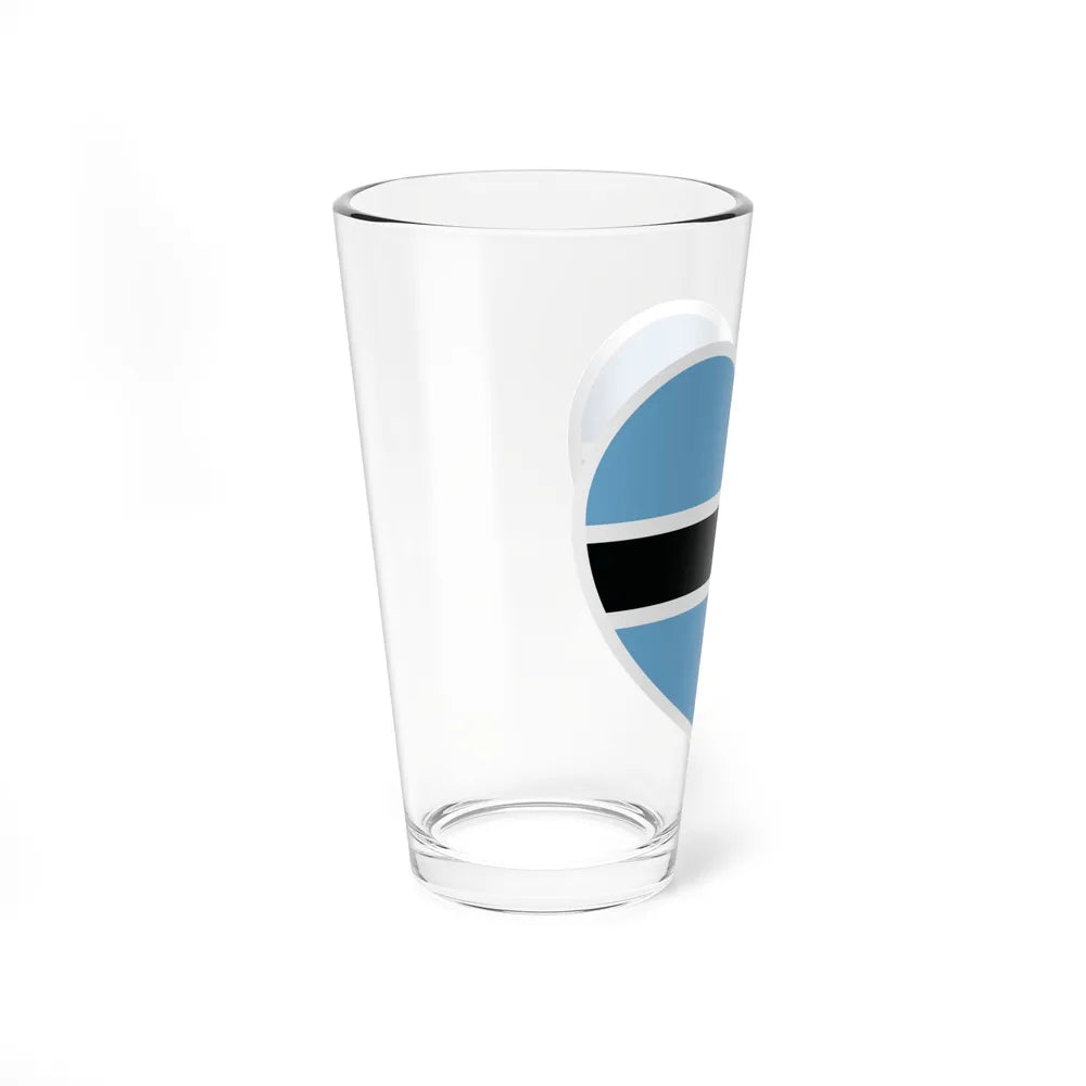 Heart Flag of Botswana - Pint Glass 16oz-Go Mug Yourself