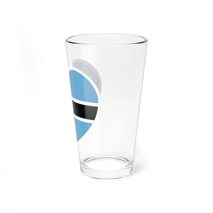Heart Flag of Botswana - Pint Glass 16oz - Go Mug Yourself