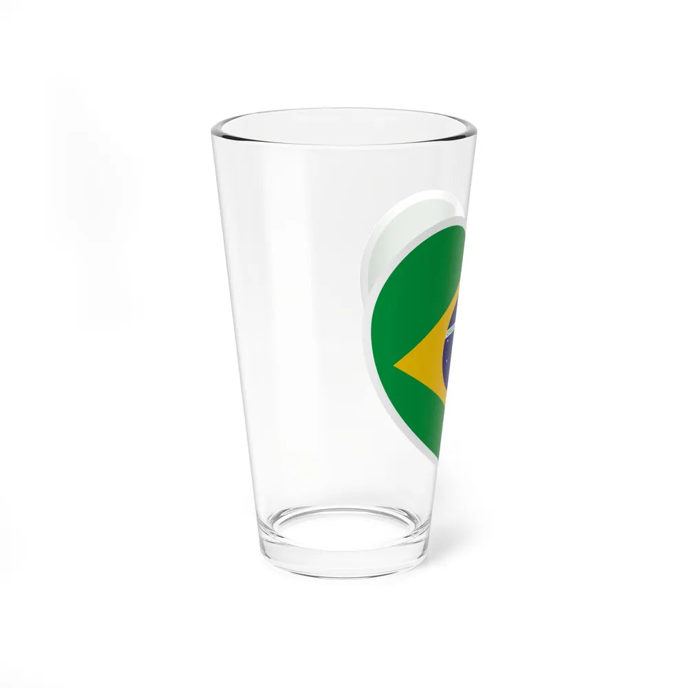 Heart Flag of Brazil 1968-1992 - Pint Glass 16oz-Go Mug Yourself