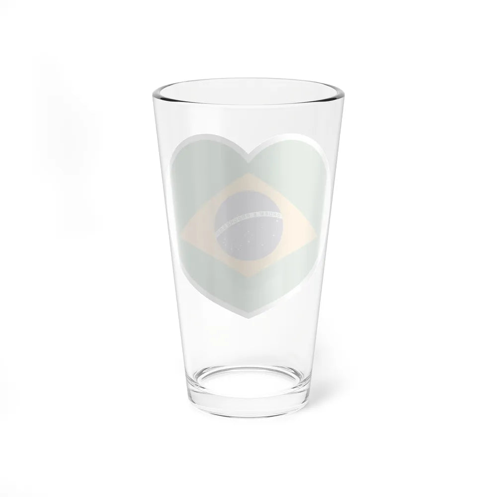 Heart Flag of Brazil 1968-1992 - Pint Glass 16oz-Go Mug Yourself