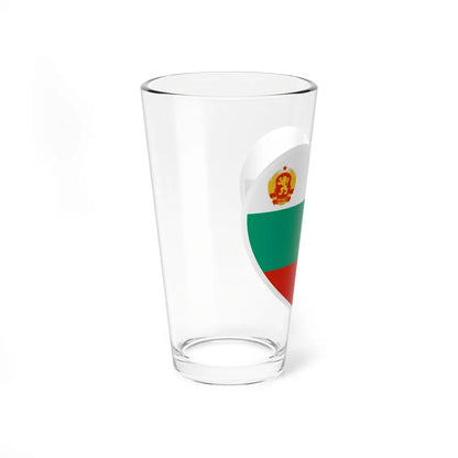 Heart Flag of Bulgaria 1946-1948 - Pint Glass 16oz-Go Mug Yourself