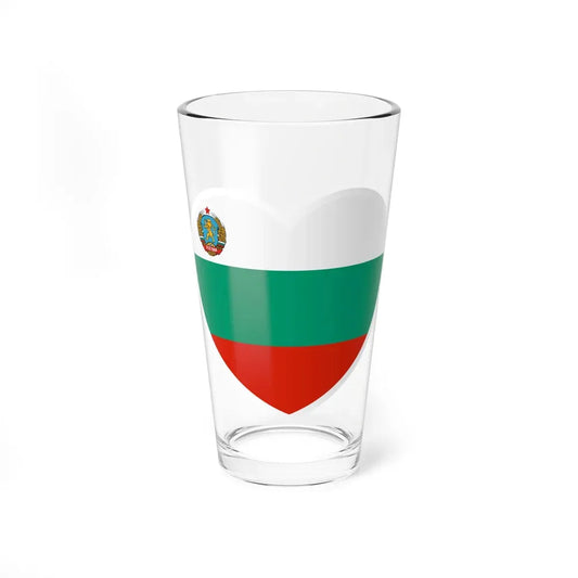Heart Flag of Bulgaria 1948-1967 - Pint Glass 16oz 16oz - Go Mug Yourself