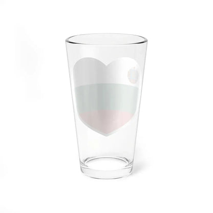 Heart Flag of Bulgaria 1948-1967 - Pint Glass 16oz - Go Mug Yourself