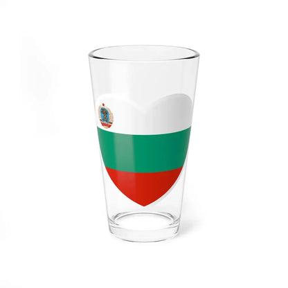 Heart Flag of Bulgaria 1967-1971 - Pint Glass 16oz 16oz - Go Mug Yourself