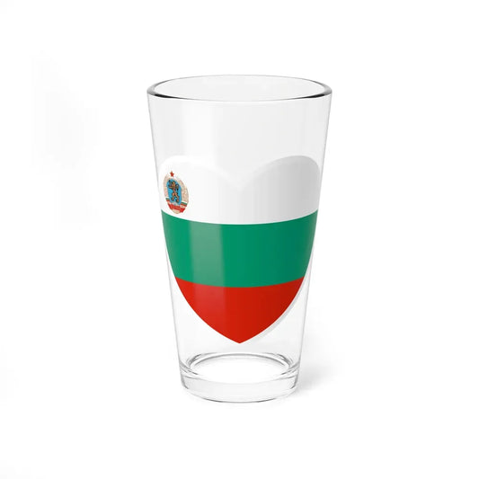 Heart Flag of Bulgaria 1967-1971 - Pint Glass 16oz 16oz - Go Mug Yourself