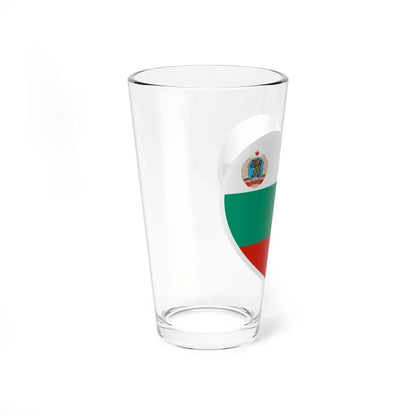 Heart Flag of Bulgaria 1967-1971 - Pint Glass 16oz - Go Mug Yourself