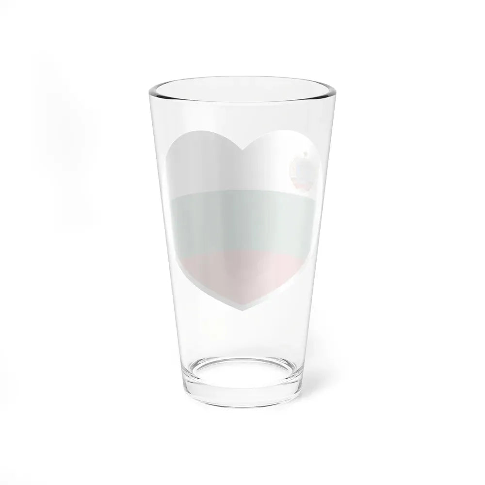Heart Flag of Bulgaria 1967-1971 - Pint Glass 16oz - Go Mug Yourself