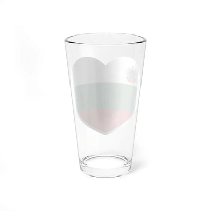 Heart Flag of Bulgaria 1967-1971 - Pint Glass 16oz - Go Mug Yourself