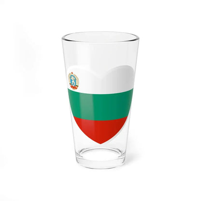 Heart Flag of Bulgaria 1971-1990 - Pint Glass 16oz 16oz - Go Mug Yourself