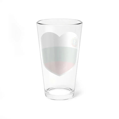 Heart Flag of Bulgaria 1971-1990 - Pint Glass 16oz - Go Mug Yourself