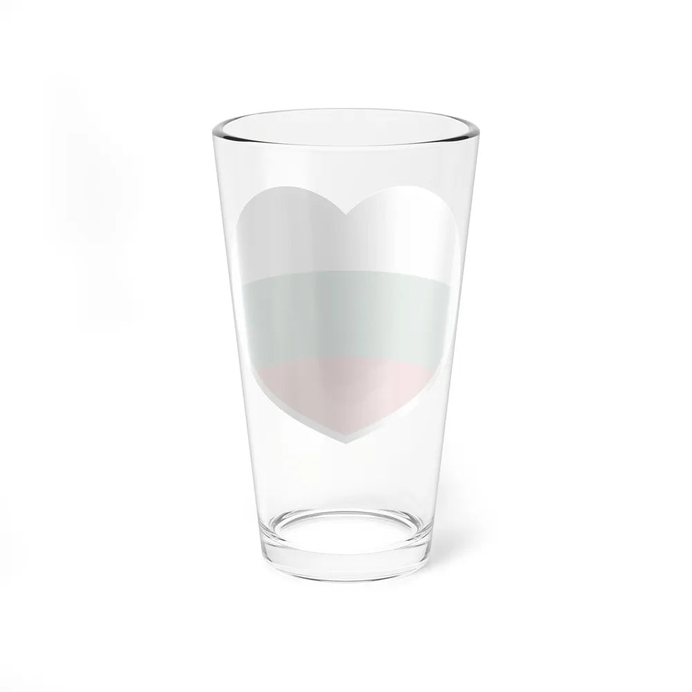 Heart Flag of Bulgaria - Pint Glass 16oz-Go Mug Yourself