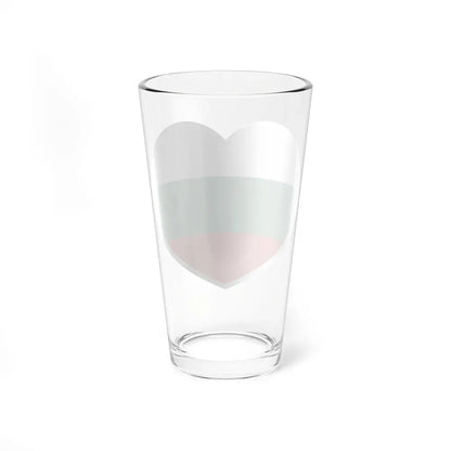 Heart Flag of Bulgaria - Pint Glass 16oz - Go Mug Yourself