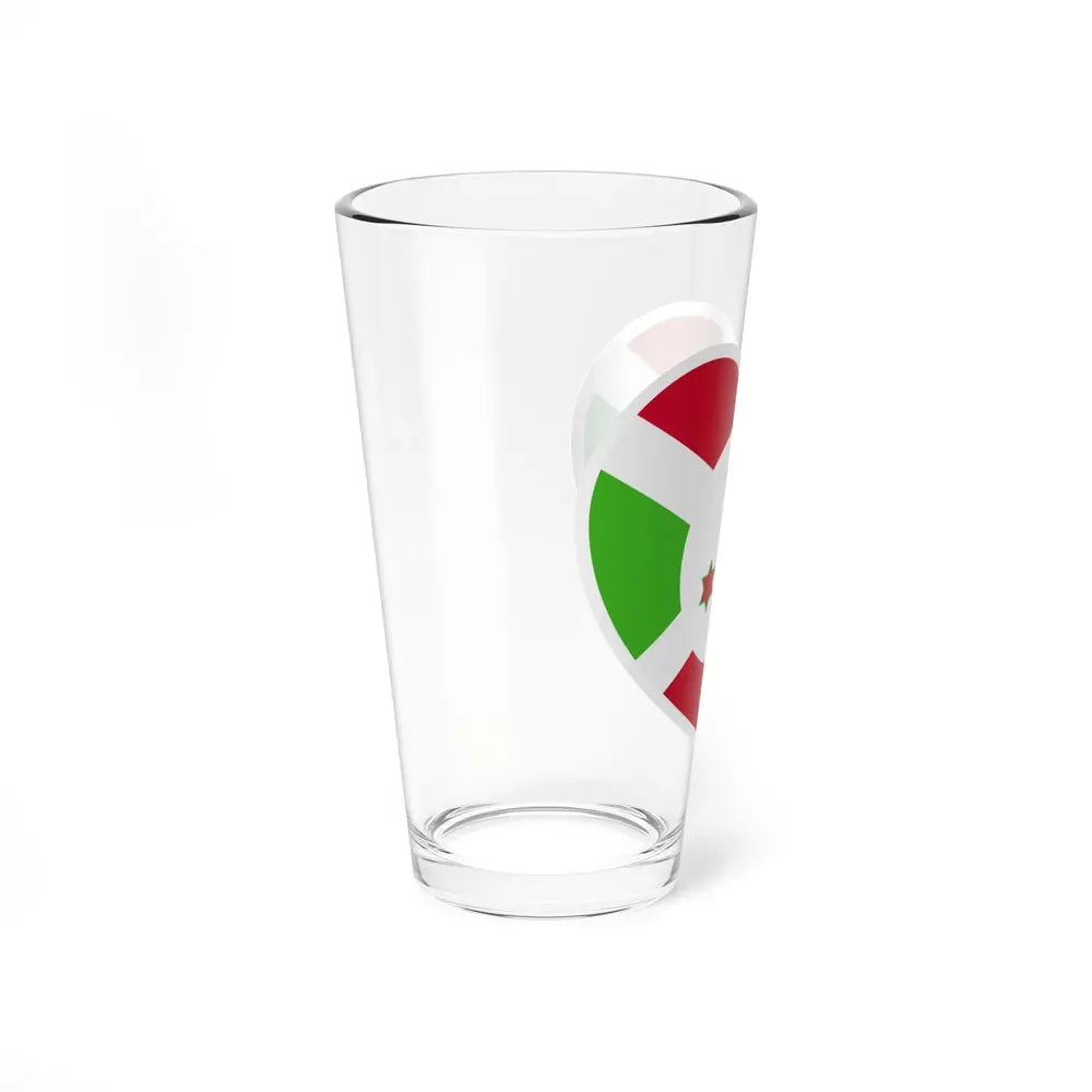 Heart Flag of Burundi - Pint Glass 16oz - Go Mug Yourself