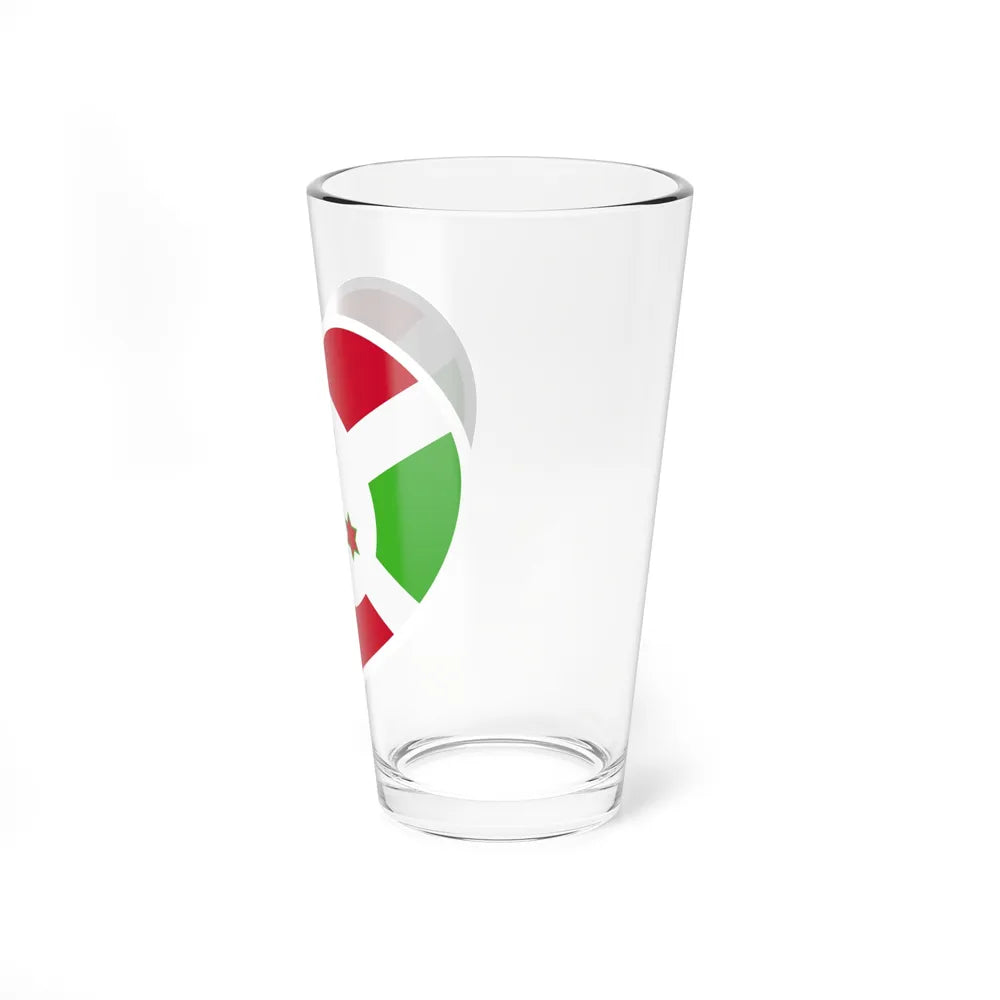 Heart Flag of Burundi - Pint Glass 16oz-Go Mug Yourself